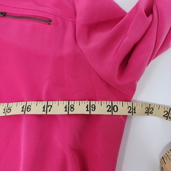 Attention Women's Hot Pink Lightweight Elastic Waist Dress‎ Size Large - Picture 10 of 15